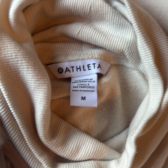 EUC Athleta Balance Cinch Turtleneck Sweatshirt,Chantilly Cream S/657531 - Picture 7 of 7
